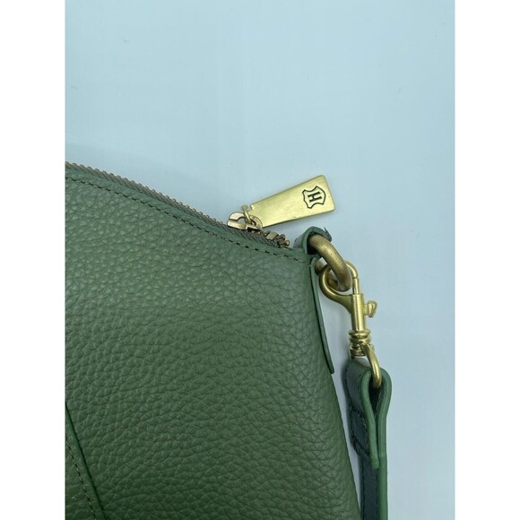 J. W. Hulme "SKYE" Glazed Pebble Grain Leather Satchel - Olive Green - Picture 13 of 16